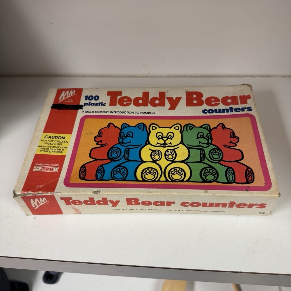 1985 VTG Teddy Bear Counters Multi-Sensory Intro to Numbers Mostly Complete (95)